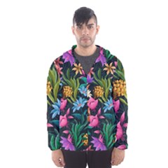 Floral print  Men s Hooded Windbreaker