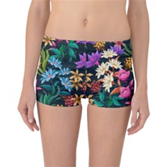 Floral print  Reversible Boyleg Bikini Bottoms