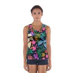 Floral Print  Sport Tank Top  by BellaVistaTshirt02