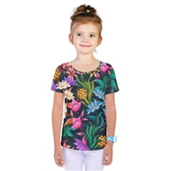 Floral print  Kids  One Piece Tee