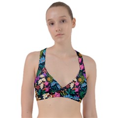 Floral Print  Sweetheart Sports Bra by BellaVistaTshirt02