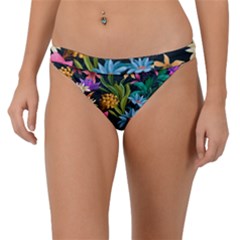 Floral Print  Band Bikini Bottom by BellaVistaTshirt02