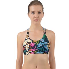 Floral Print  Back Web Sports Bra by BellaVistaTshirt02