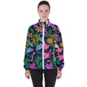 Floral print  Women s High Neck Windbreaker View1