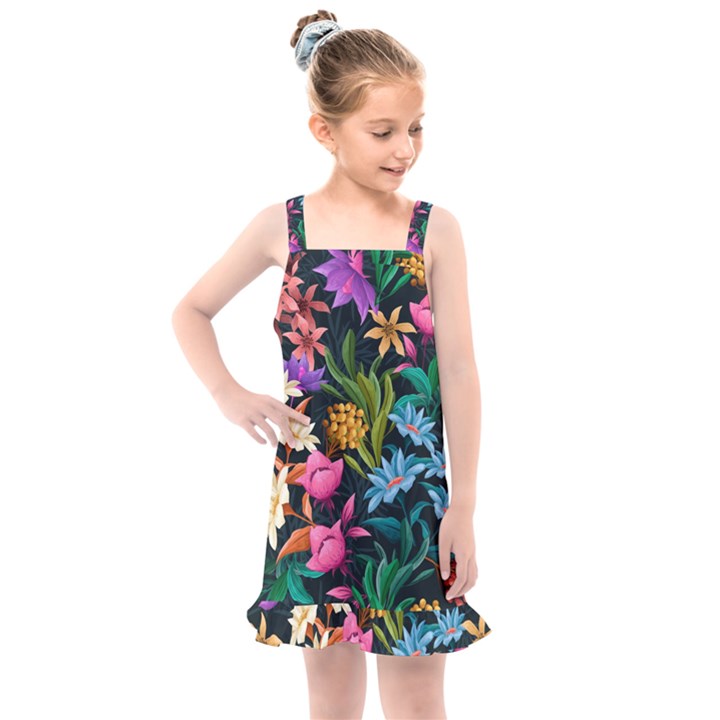 Floral print  Kids  Overall Dress