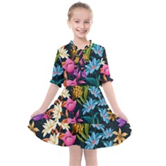 Floral Print  Kids  All Frills Chiffon Dress by BellaVistaTshirt02