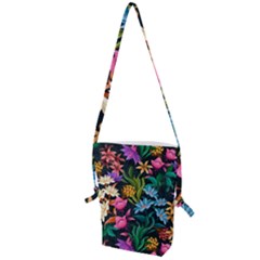 Floral Print  Folding Shoulder Bag by BellaVistaTshirt02