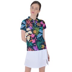 Floral print  Women s Polo Tee