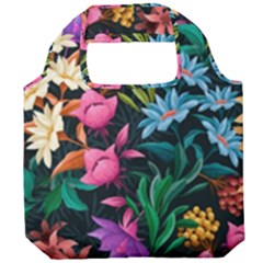 Floral Print  Foldable Grocery Recycle Bag by BellaVistaTshirt02