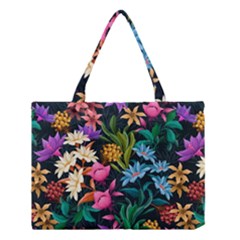 Floral Print  Medium Tote Bag by BellaVistaTshirt02