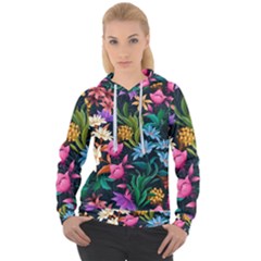 Floral Print  Women s Overhead Hoodie by BellaVistaTshirt02