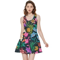 Floral Print  Inside Out Reversible Sleeveless Dress