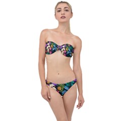 Floral Print  Classic Bandeau Bikini Set by BellaVistaTshirt02