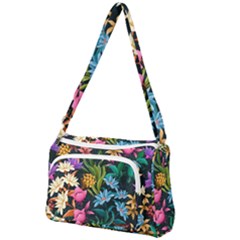 Floral Print  Front Pocket Crossbody Bag by BellaVistaTshirt02