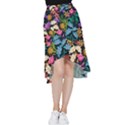 Floral print  Frill Hi Low Chiffon Skirt View1