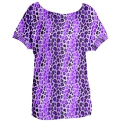 Purple Leopard  Women s Oversized Tee