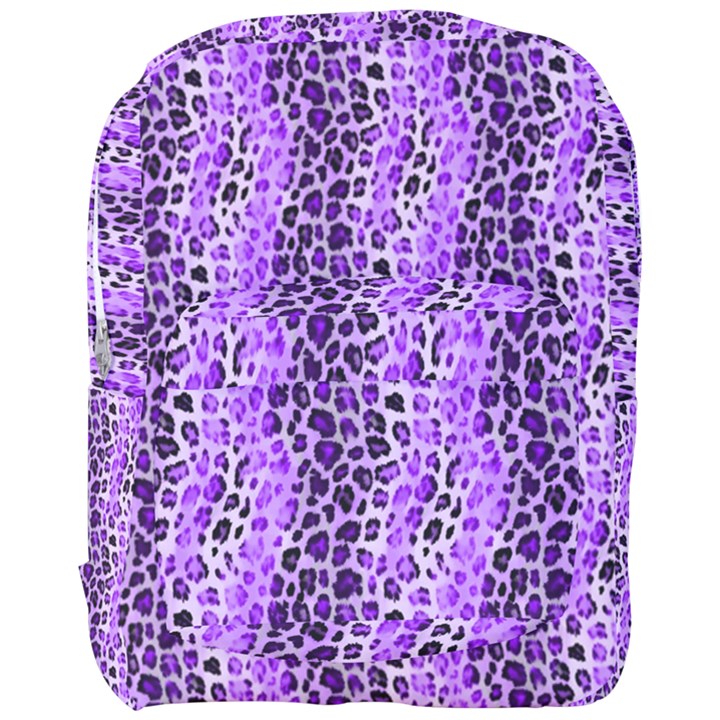 Purple Leopard  Full Print Backpack