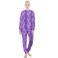 Purple Leopard  Women s Lounge Set by DinkovaArt