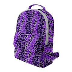 Purple Leopard  Flap Pocket Backpack (large) by DinkovaArt