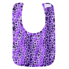 Purple Leopard  Baby Bib by DinkovaArt