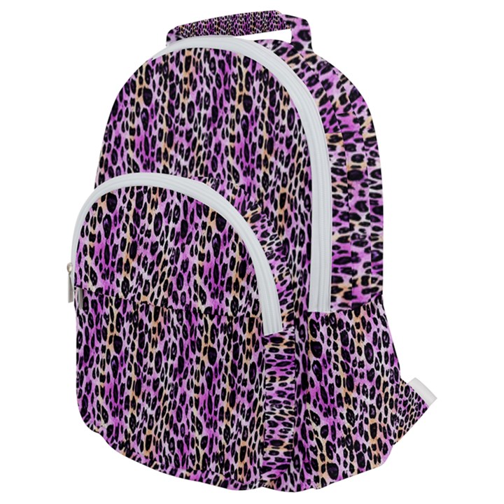 Leopard Rounded Multi Pocket Backpack