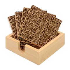 Leopard Bamboo Coaster Set