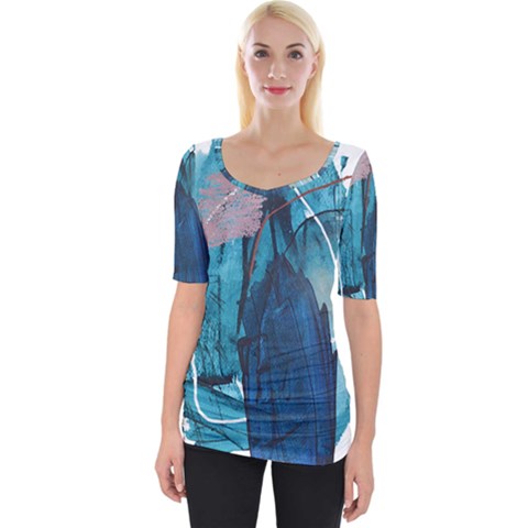 Abstract T- Shirt Abstract 31 Wide Neckline Tee by maxcute