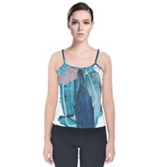 Abstract T- Shirt Abstract 31 Velvet Spaghetti Strap Top by maxcute