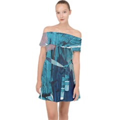 Abstract T- Shirt Abstract 31 Off Shoulder Chiffon Dress by maxcute