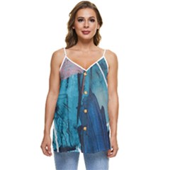 Abstract T- Shirt Abstract 31 Casual Spaghetti Strap Chiffon Top by maxcute