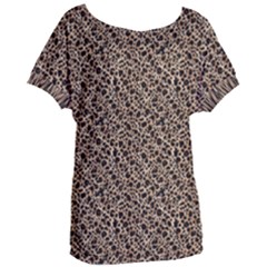 Purple Leopard 05 Women s Oversized Tee by DinkovaArt