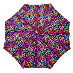 Rainbow Leopard Straight Umbrellas by DinkovaArt