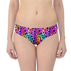 Rainbow Leopard Hipster Bikini Bottoms by DinkovaArt