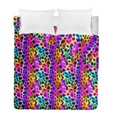 Rainbow Leopard Duvet Cover Double Side (full/ Double Size) by DinkovaArt