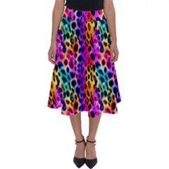 Rainbow Leopard Perfect Length Midi Skirt by DinkovaArt