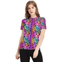 Rainbow Leopard Women s Short Sleeve Rash Guard View1