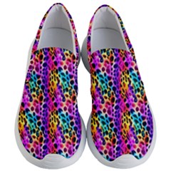 Rainbow Leopard Women s Lightweight Slip Ons by DinkovaArt