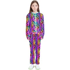 Rainbow Leopard Kids  Tracksuit by DinkovaArt