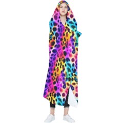 Rainbow Leopard Wearable Blanket by DinkovaArt