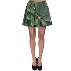 Leaves Closeup Background Photo1 Skater Skirt by dflcprintsclothing