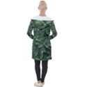 Leaves Closeup Background Photo1 Longline Hooded Cardigan View2