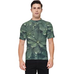 Leaves Closeup Background Photo1 Men s Short Sleeve Rash Guard by dflcprintsclothing