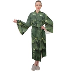 Leaves Closeup Background Photo1 Maxi Velour Kimono by dflcprintsclothing