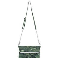 Leaves Closeup Background Photo1 Mini Crossbody Handbag by dflcprintsclothing