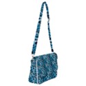 Blue Leopard Shoulder Bag with Back Zipper View1