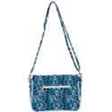 Blue Leopard Shoulder Bag with Back Zipper View3