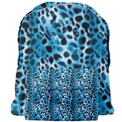 Blue Leopard Giant Full Print Backpack by DinkovaArt