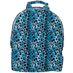 Blue Leopard Mini Full Print Backpack by DinkovaArt