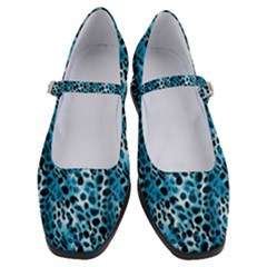 Blue Leopard Women s Mary Jane Shoes by DinkovaArt