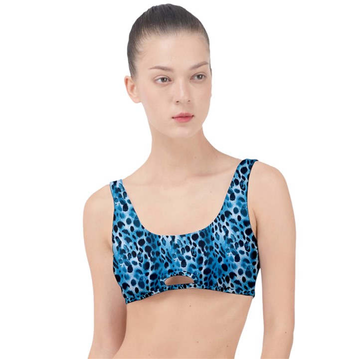 Blue Leopard The Little Details Bikini Top